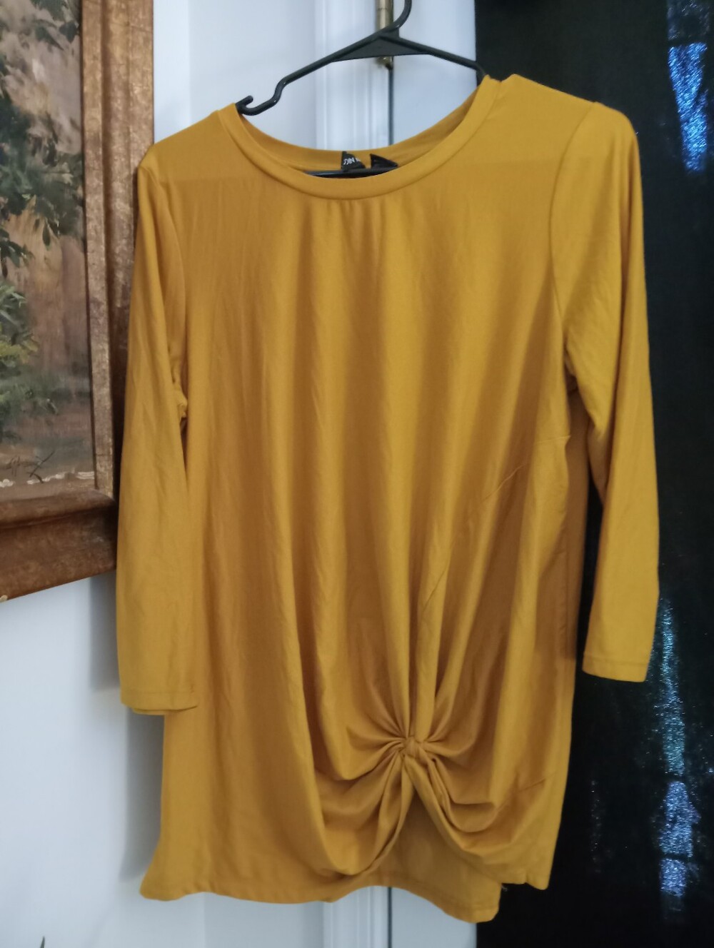 Elegant Mustard Long Sleeve Blouse